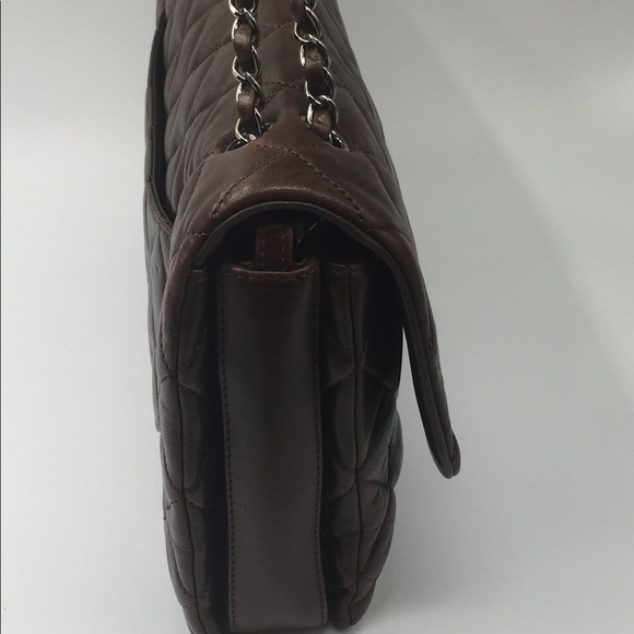 ❗️Sold❗️Chanel Lambskin flap Maxi size Flap - Brown - Picture 10 of 17